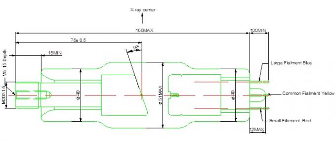 Tubes For Radiogram Tungsten Medical X Ray Tube For Mobile Radiography Units 600W / 5200W Power
