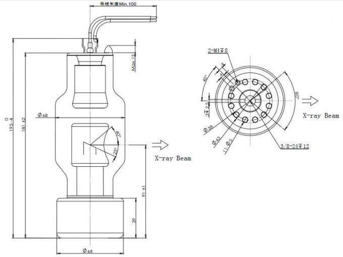 200KV 0.5mm Focal Spot Industrial X Ray Tube , X Ray Machine Tube